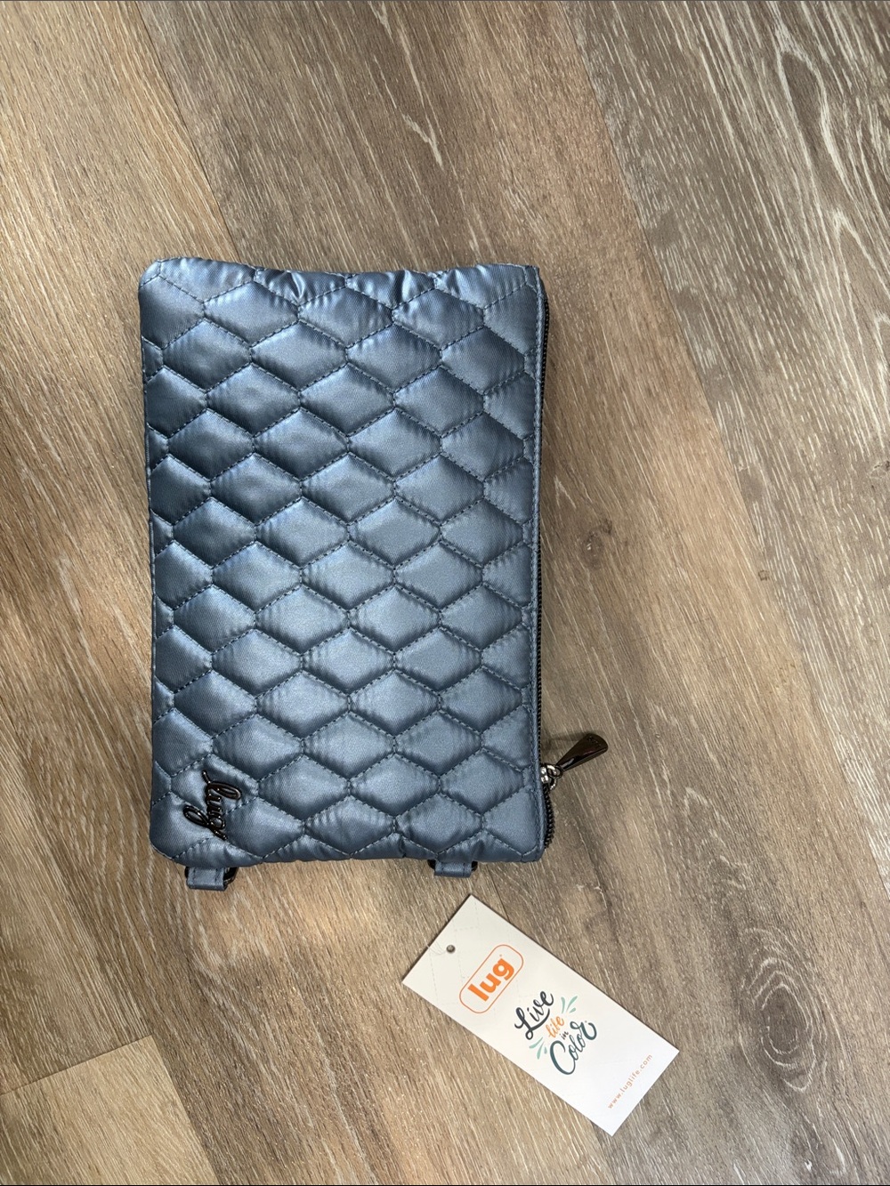 NWT METALLIC BLUE MOON LUG PEEKABOO CROSSBODY